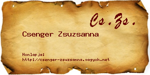 Csenger Zsuzsanna névjegykártya